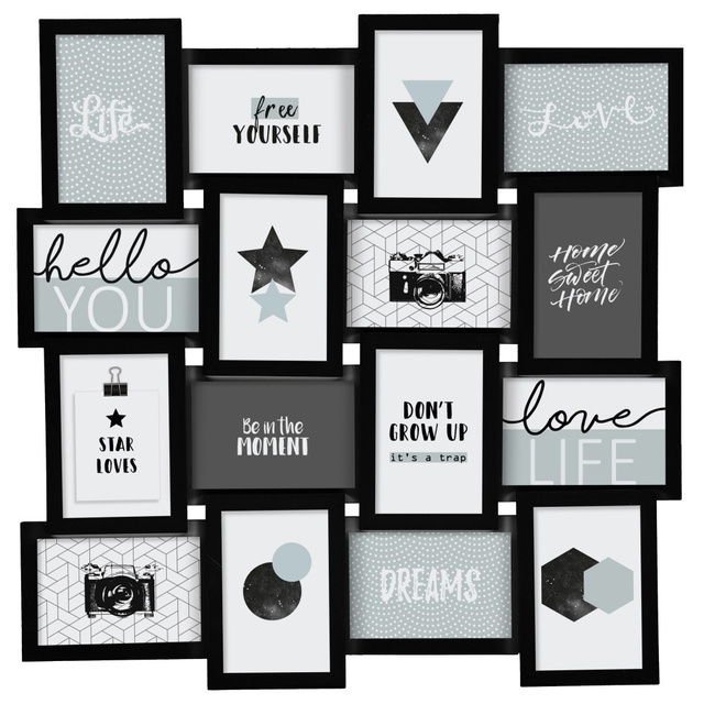 Rame foto, colaj, 16 elemente, Atmosfera