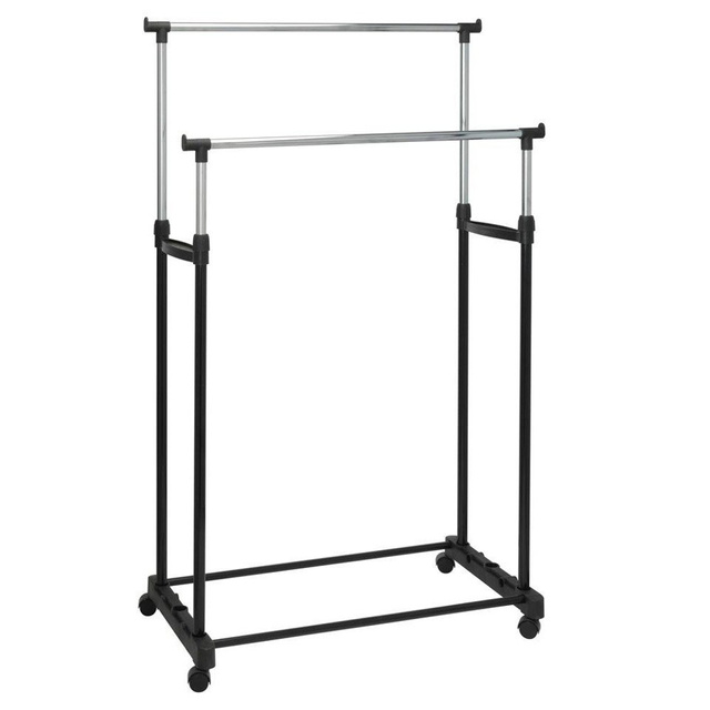 Culoar dublu pentru haine - dulap pe roți