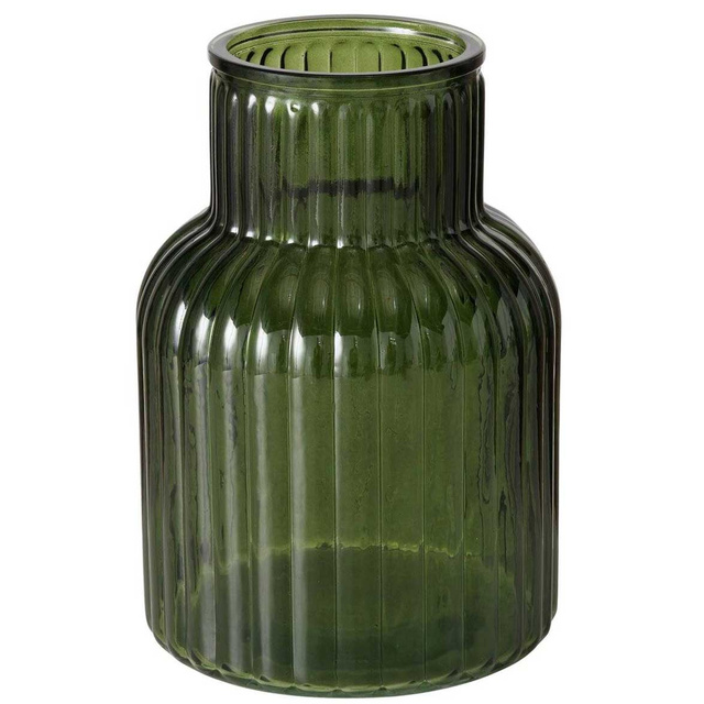 Vaza din sticla
Relea, sticla
canelata, 20 cm,
verde inchis