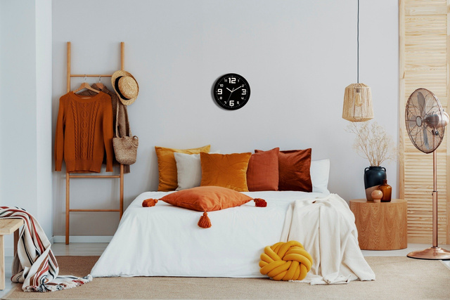 Ceas de perete rotund 30 cm, Negru