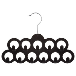 Cuier din catifea pentru esarfe, 11 compartimente