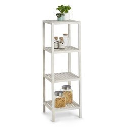 Etajera de baie cu 4 niveluri, din lemn, ZELLER