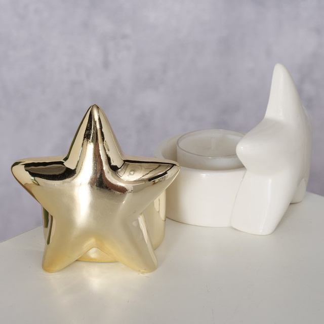 Candelabru din porțelan pentru tealight ULANDA