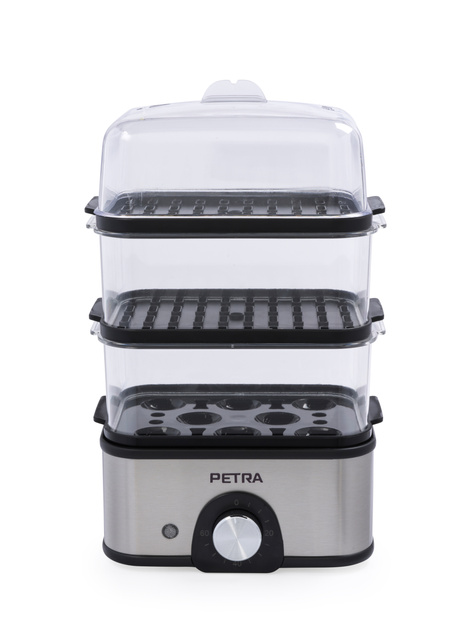 Aparat de gătit cu aburi cu 3 niveluri PETRA, 500 W, 3 l