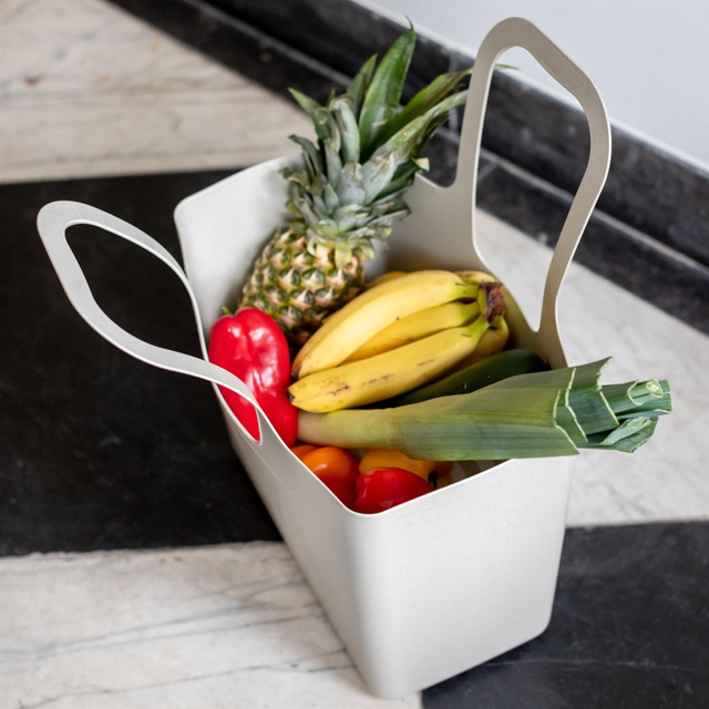 Geantă multifuncțională pentru cumpărături, plajă TASCHE XL, KOZIOL, gri cenușiu natural