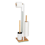 Suport hârtie igienică și perie WC RIVALTA, 3în1