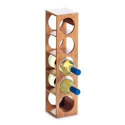 Suport din bambus pentru vin - 5 sticle