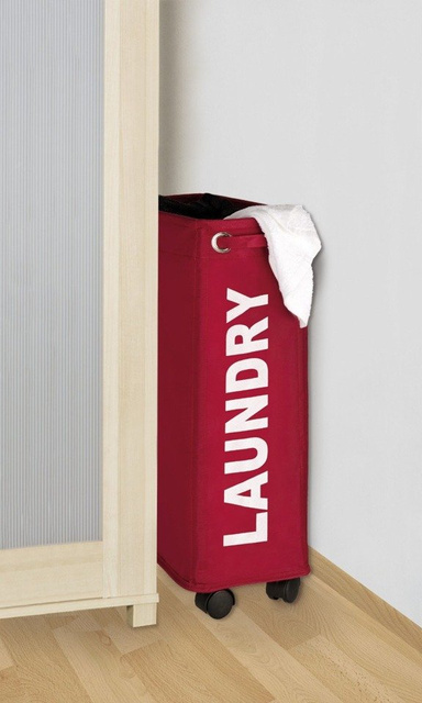 Coș de rufe CORNO, recipient 43 l, WENKO, roșu