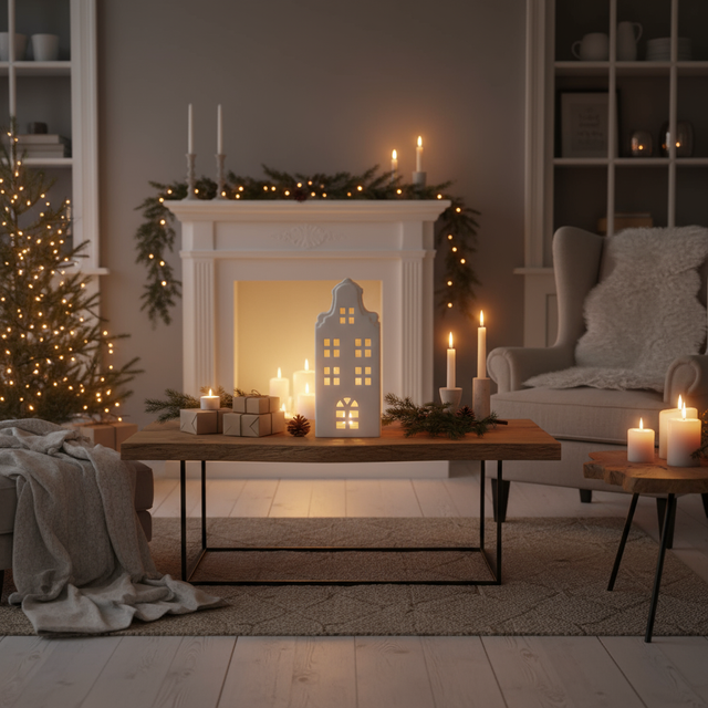 Lampă LED în formă de casă, 31 cm, model 2