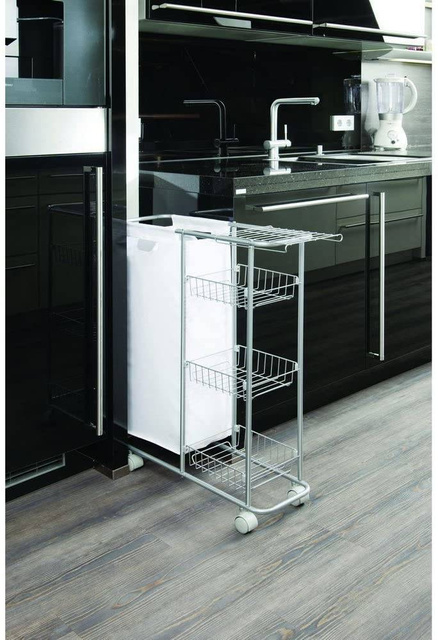 Carucior multifuncțional SLIM - raft de bucătărie, baie, WENKO