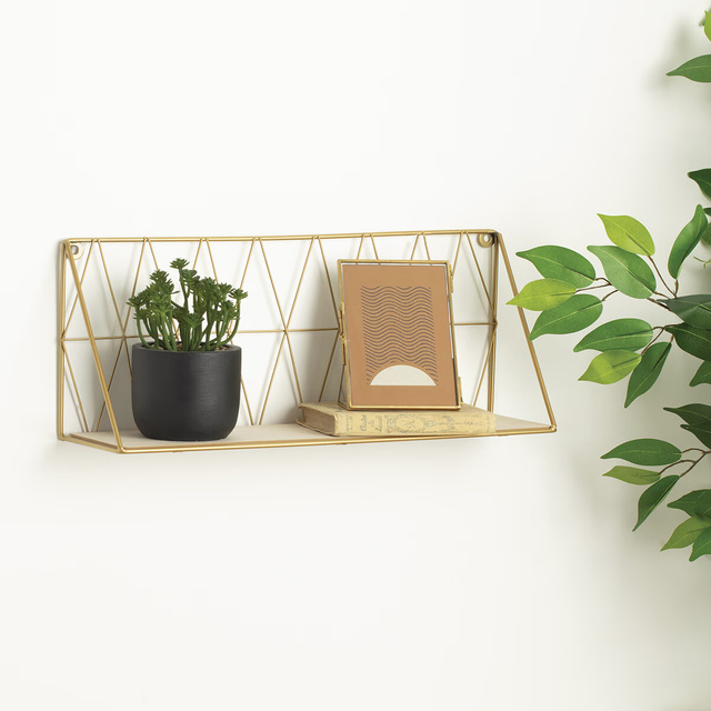 Raft decorativ de perete, 48 x 12 cm, suspendat