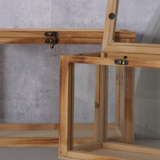 Set 2 cutii inchise din lemn Malek