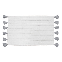 Covor de baie MINATIS, 100% bumbac, cu franjuri, 50 x 80 cm