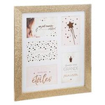 GLITTER multi-cadru, auriu, 5 fotografii