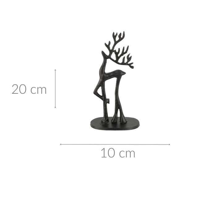 Figurină ren de Crăciun, metal, 20 cm