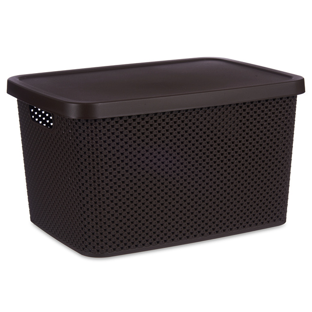 Cos din plastic cu capac, organizator, 19 l