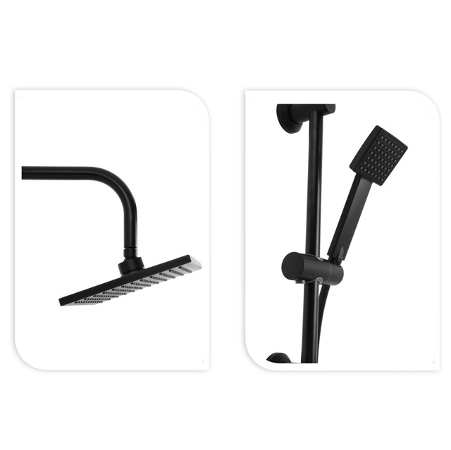 Coloana de dus, cap de dus cu efect de ploaie, inox, inaltime 80 cm