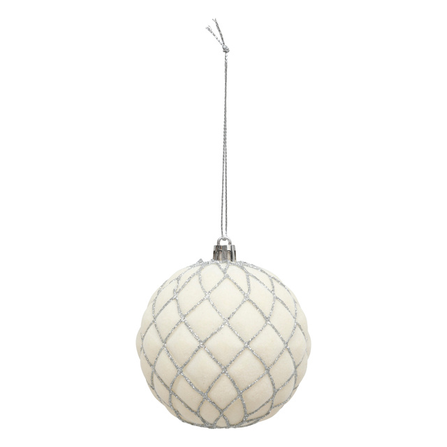 Set globuri cu model cu sclipici, Ø 8 cm