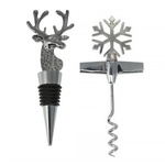 Set de vin de sărbătoare, tirbușon și dop