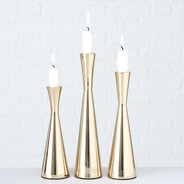 Set 3 suporturi pentru lumanare  Con