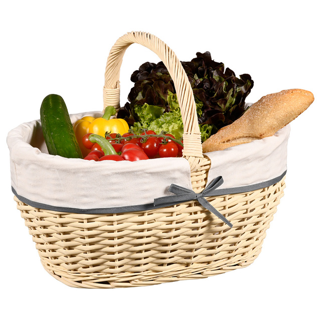 Cos de picnic cu captuseala din material textil, 45 x 34 cm