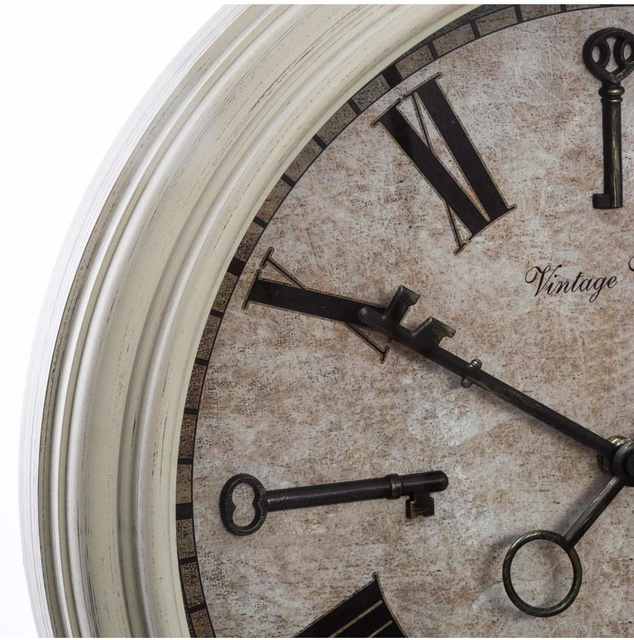 Ceas de perete cu cifre romane și design cheie, Ø 39 cm