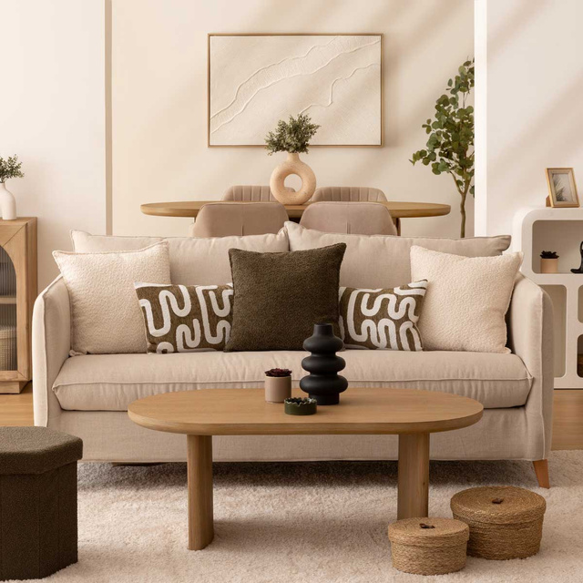 Perna decorativa SOANA boucle, 45 x 45 cm