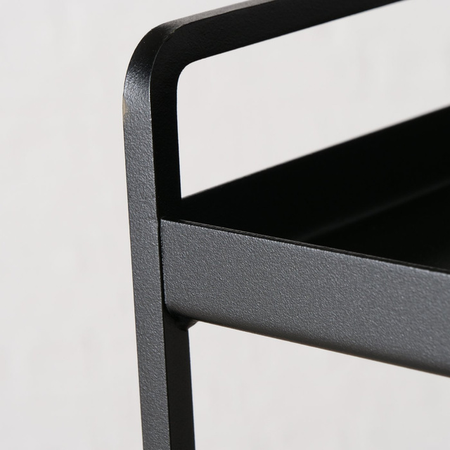 Etajera metalica  Como pentru  flori sau  decoratiuni,  54 cm, negru