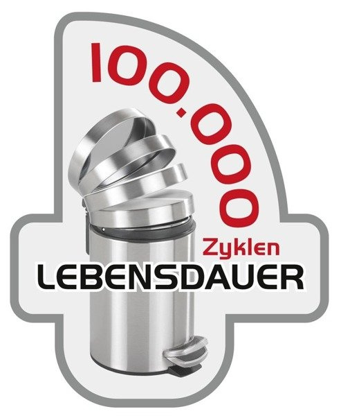 Coș de gunoi din oțel inoxidabil LEMAN, Easy Close, 3 l, WENKO, argintiu