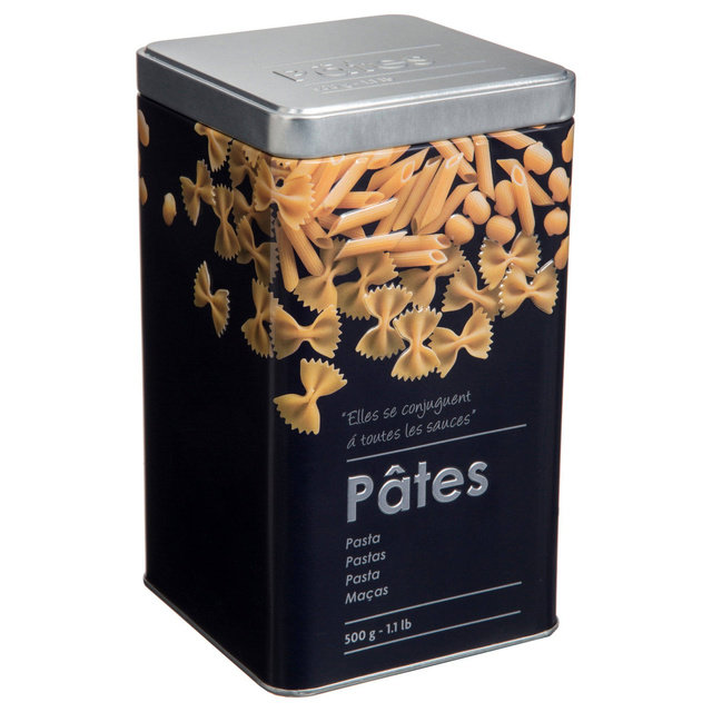 Recipient pentru paste, 500 g, metal, negru