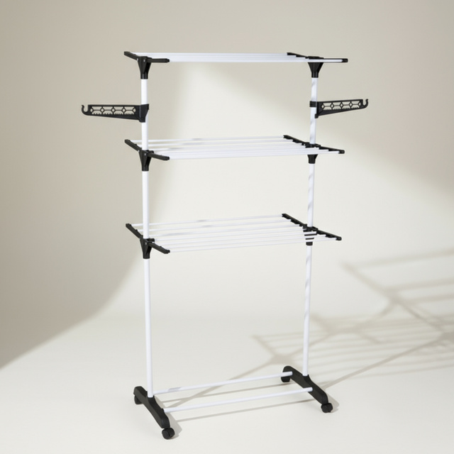 Uscător vertical pentru rufe cu loc pentru umerașe, 160 cm, ALTO