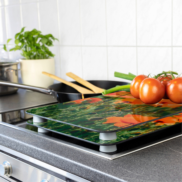 Plăci de protecție din sticlă pentru aragaz, POLE MAKU - 2 bucăți, WENKO