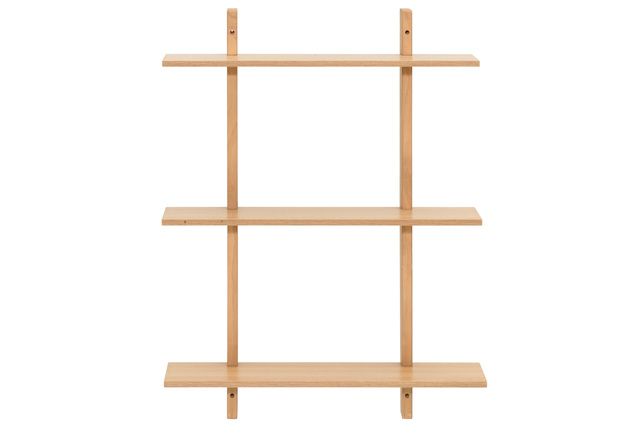 Raft de pin cu trei rafturi, 80 x 60 x 15 cm