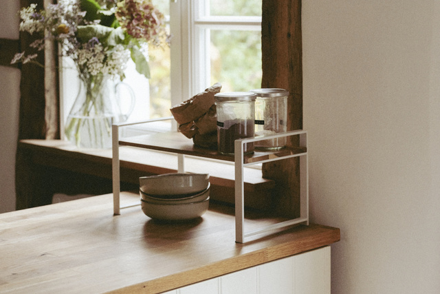 Raft de bucatarie LOUISA pentru blat, lemn de salcam