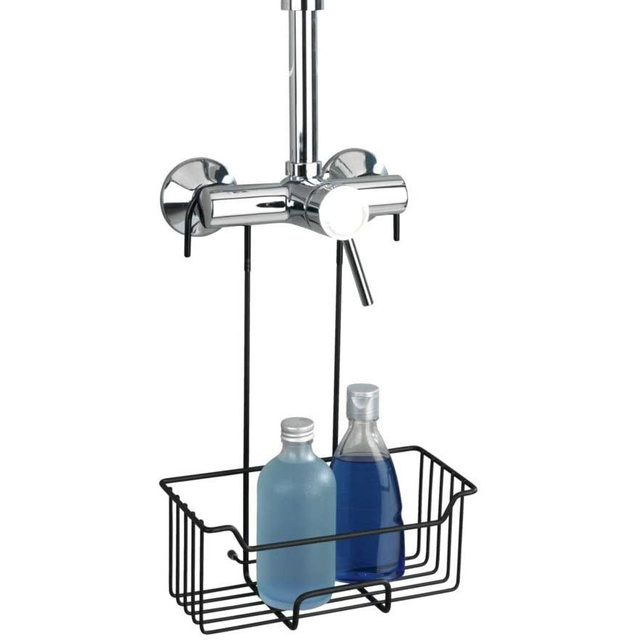 Raft de baie suspendat pe un robinet de duș CADDY MILO, negru, WENKO