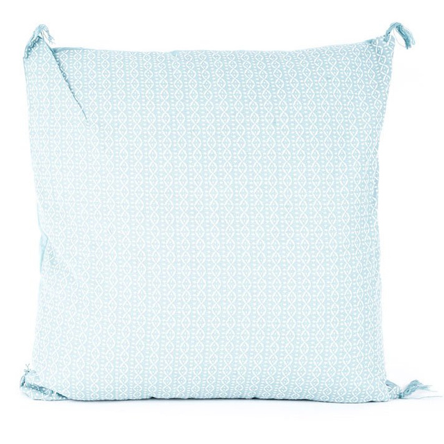 Perna decorativa cu ciucuri BORNEO, 40 x 40 cm, albastra
