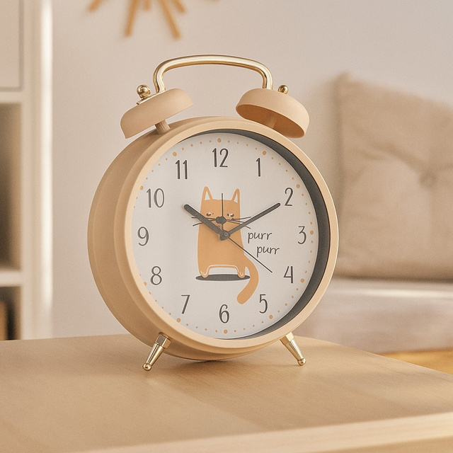 Ceas deșteptător pentru copii SAFI, Ø 24 cm, portocaliu