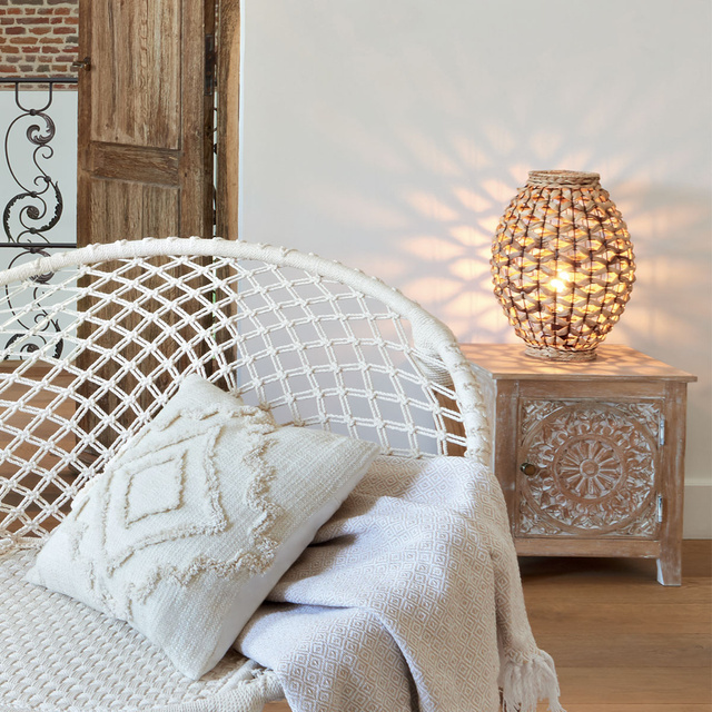 Veioza SAND cu abajur zambila, inaltime 40 cm