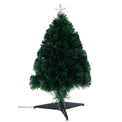 Brad decorativ din fibre optice, 60 cm