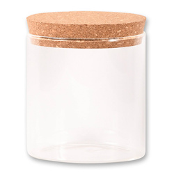Recipient de sticlă pentru bucătărie cu capac din plută