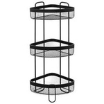 Etajera pe colt pentru baie, din metal Mayaj, 70,5 cm