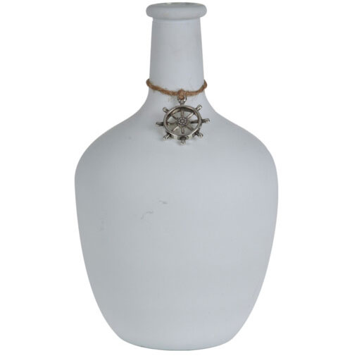 Vază de sticlă cu decor marin