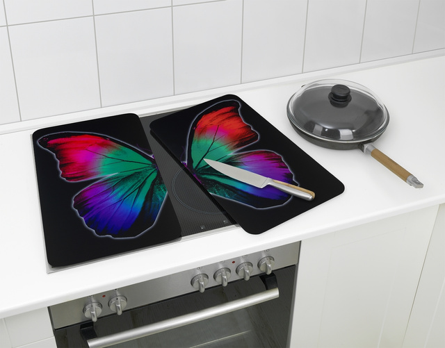 Plăci de sticlă de protecție BUTTERFLY BY NIGHT - 2 bucăți, WENKO