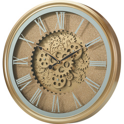Ceas de perete auriu cu mecanism rotativ VERTEX, Ø 50 cm