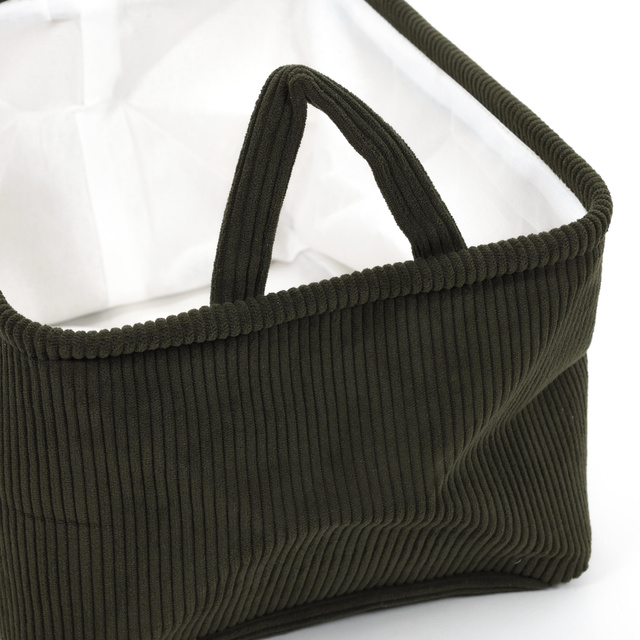 Coș de depozitare cu mânere, din poliester, 35 x 25 x 20 cm