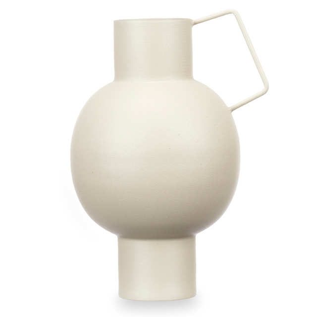 Vaza metalica, culoare pastel, inaltime 23 cm