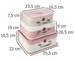 Set 3 cutii decorative din carton, Roz