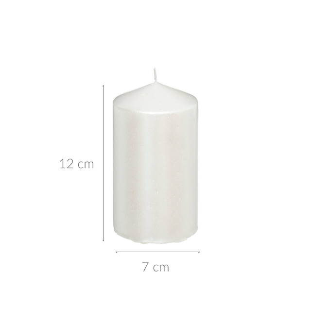 Lumanare cilindrica, lucioasa, 12 cm