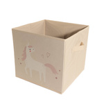 Cutie textila pentru jucarii Unicorn, 32 x 32 x 30 cm
