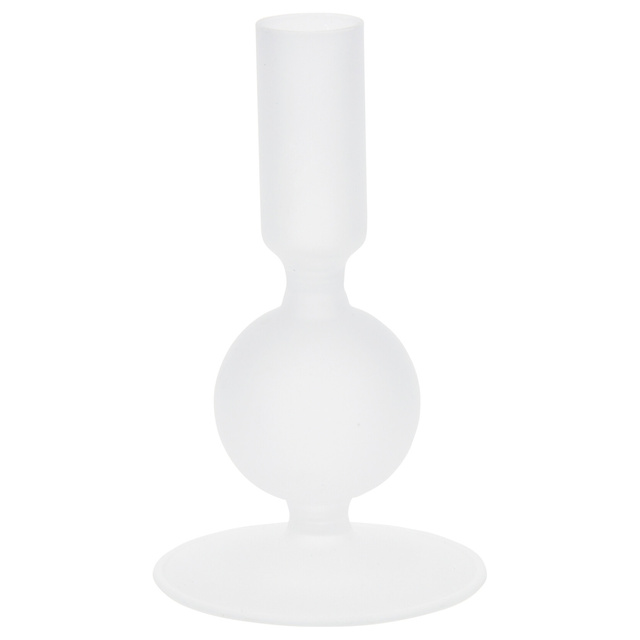 Sfeșnic de sticlă cu picior, 14 cm